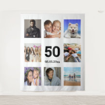 Aangepaste foto-collage van Birthday party, wit