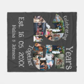 Aangepaste foto-collage voor 25e trouwdag fleece deken (Voorkant (Horizontaal))