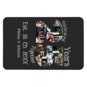 Aangepaste foto-collage voor 25e trouwdag magneet (Horizontaal)