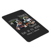 Aangepaste foto-collage voor 25e trouwdag magneet (Rechterzijde)