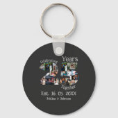 Aangepaste foto-collage voor 25e trouwdag sleutelhanger (Voorkant)