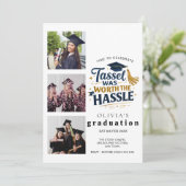Aangepaste foto-collage voor eindexamenfeest uitno kaart (Staand voorkant)