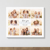 Aangepaste foto-collage voor oma en kleinkinderen canvas afdruk