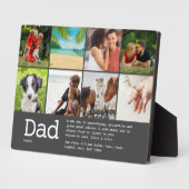 Aangepaste foto-collage voor papa in grijs fotoplaat (Zijkant)