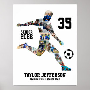 Aangepaste foto collage voor senior voetbalteam poster