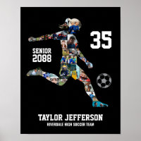 Aangepaste foto collage voor vrouwen voetbalteam