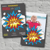 Aangepaste foto Comic Book KAPOW Pop Art Verjaarda Kaart