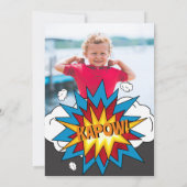 Aangepaste foto Comic Book KAPOW Pop Art Verjaarda Kaart (Achterkant)
