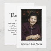 Aangepaste foto condoleance rouw memorial funeral bedankkaart (Voorkant / Achterkant)