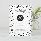 Aangepaste foto Confetti 30e verjaardagsuitnodigin Kaart (Staand voorkant)