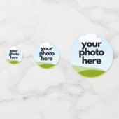 Aangepaste foto Confetti - gepersonaliseerde tafel (Achterkanten)