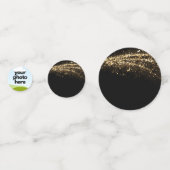 Aangepaste foto Confetti met gouden en zwarte acce (Voorkanten)