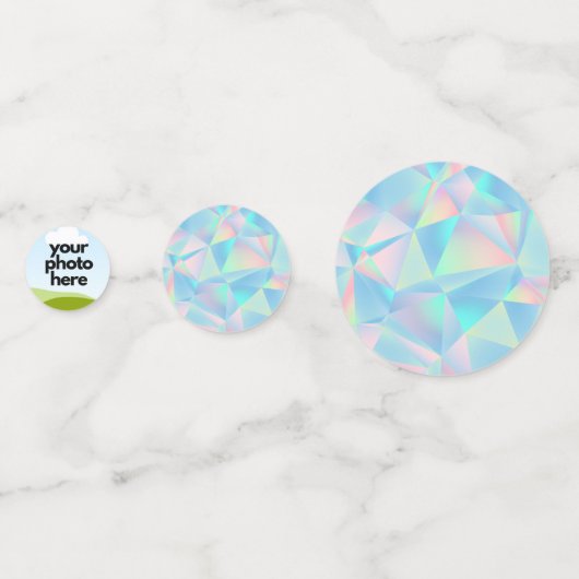 Aangepaste foto Confetti met holografische accente (Voorkanten)