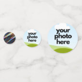 Aangepaste foto Confetti met holografische accente (Achterkanten)