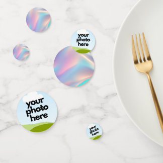 Aangepaste foto Confetti met holografische accente