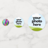 Aangepaste Foto Confetti met Neon Accents (Achterkanten)