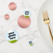 Aangepaste Foto Confetti w Roos Gold Accents (Groep)