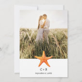 Aangepaste foto & Coral Reef Beach repetitie diner Kaart (Achterkant)