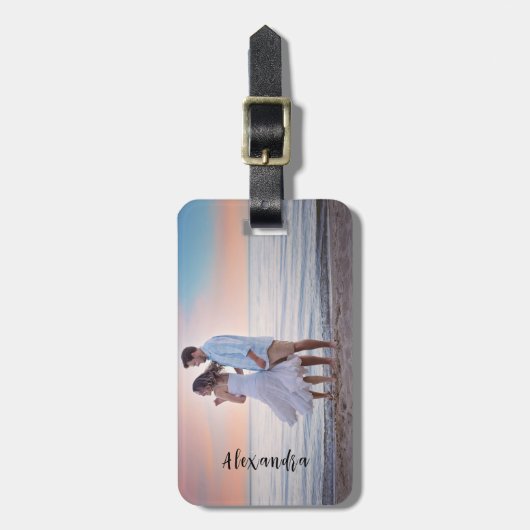 Aangepaste foto | Creëer Uw eigen Bagagelabel (Voorkant verticaal)