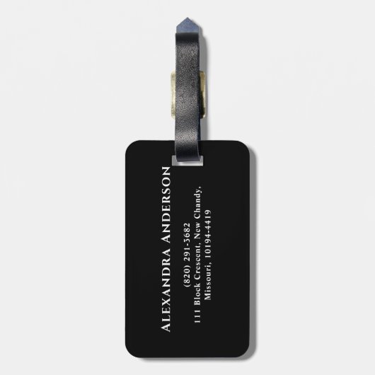 Aangepaste foto | Creëer Uw eigen Bagagelabel (Achterkant verticaal)