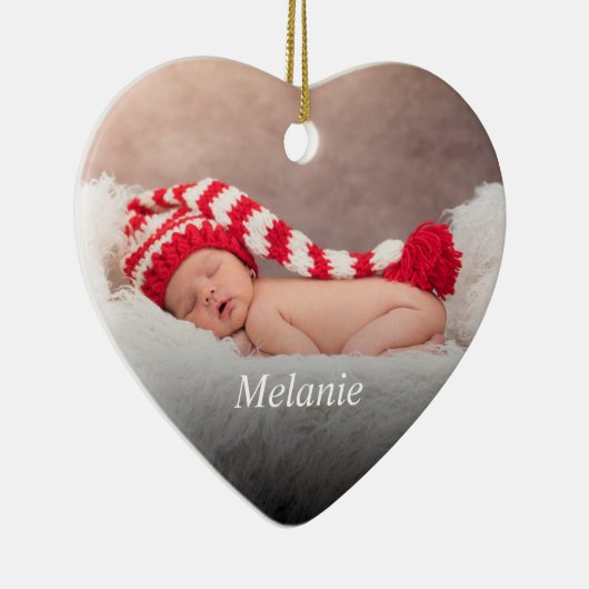 Aangepaste foto Creëer Uw eigen foto Keramisch Ornament (Rechts)