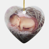 Aangepaste foto Creëer Uw eigen foto Keramisch Ornament (Achterkant)