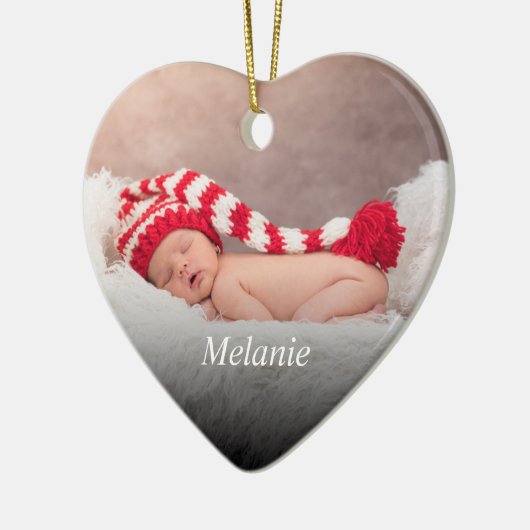 Aangepaste foto Creëer Uw eigen foto Keramisch Ornament (Links)