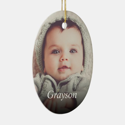 Aangepaste foto Creëer Uw eigen foto Keramisch Ornament (Rechts)
