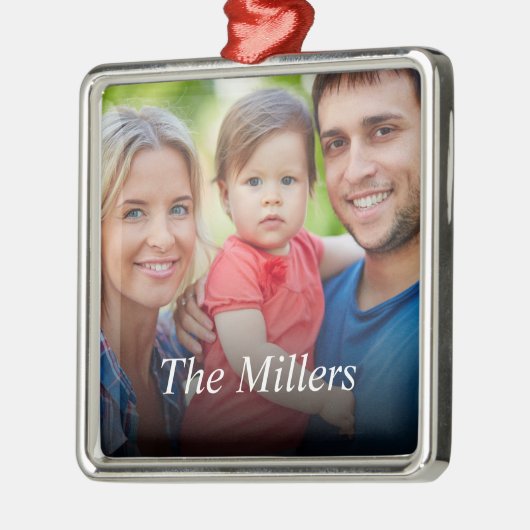 Aangepaste foto Creëer Uw eigen foto Metalen Ornament (Links)