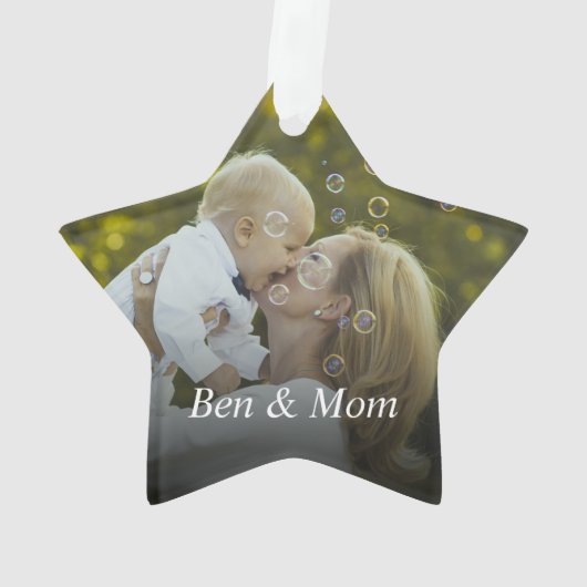 Aangepaste foto Creëer Uw eigen foto Ornament (achterkant)