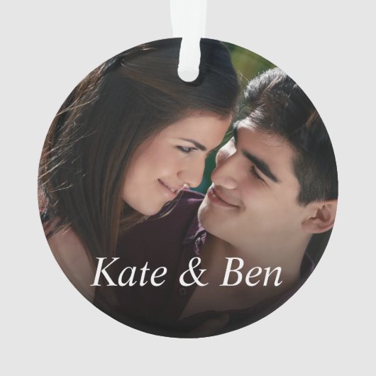 Aangepaste foto Creëer Uw eigen foto Ornament (achterkant)