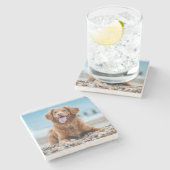 Aangepaste foto Creëer Uw eigen foto Stenen Onderzetter (Zijkant)