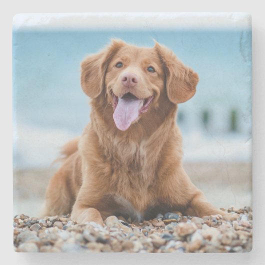 Aangepaste foto Creëer Uw eigen foto Stenen Onderzetter (Voorkant)