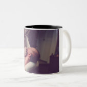 Aangepaste foto Creëer Uw eigen foto Tweekleurige Koffiemok (Voorkant rechts)