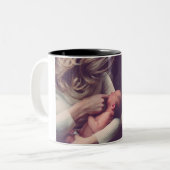 Aangepaste foto Creëer Uw eigen foto Tweekleurige Koffiemok (Voorkant links)