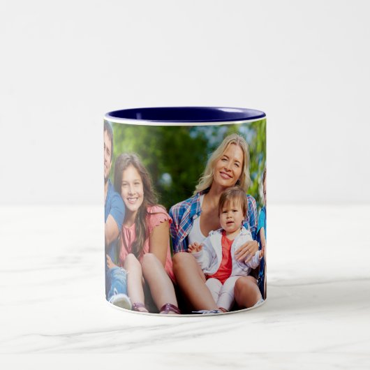 Aangepaste foto Creëer Uw eigen foto Tweekleurige Koffiemok (Center)