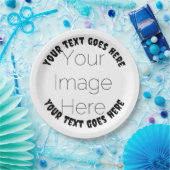 aangepaste foto creëer uw eigen Halloween Paper Papieren Bordje (Feest)