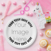 aangepaste foto creëer uw eigen Halloween Paper Papieren Bordje (Feest)