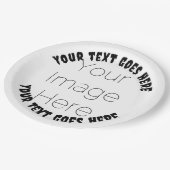 aangepaste foto creëer uw eigen Halloween Paper Papieren Bordje (Gekanteld)