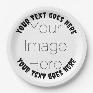 aangepaste foto creëer uw eigen Halloween Paper Papieren Bordje