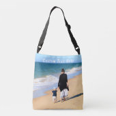 Aangepaste foto Crossbody Bag Uw foto's en tekst Crossbody Tas (Achterkant)