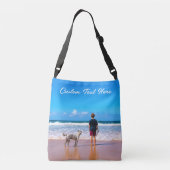 Aangepaste foto Crossbody Bag Uw foto's en tekst Crossbody Tas (Achterkant)