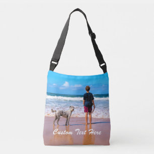 Aangepaste foto Crossbody Bag Uw foto's en tekst Tas