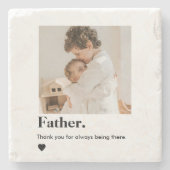 Aangepaste Foto Dad Stone Onderzetter | Vaderdag c (Voorkant)