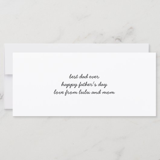 Aangepaste FOTO DADA DADDY DAD BRUH VADERDAG kaart (Achterkant)