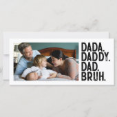 Aangepaste FOTO DADA DADDY DAD BRUH VADERDAG kaart (Voorkant)