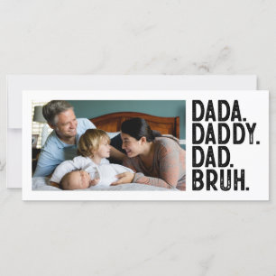 Aangepaste FOTO DADA DADDY DAD BRUH VADERDAG kaart