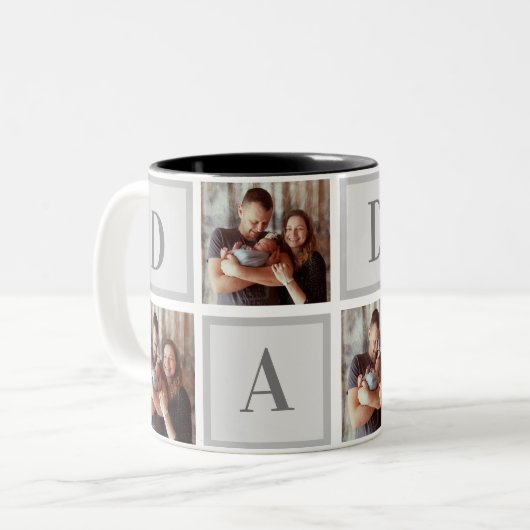 Aangepaste foto - Dada Tweekleurige Koffiemok (Voorkant links)