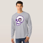 Aangepaste foto dag van de dode enge Halloween T-shirt (Voorkant volledig)