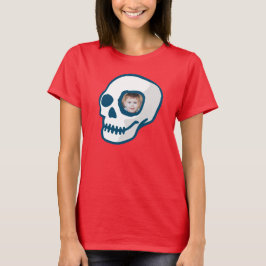 Aangepaste foto dag van de dode enge Halloween T-shirt